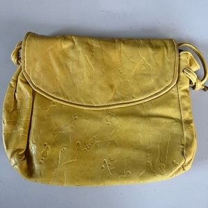 Letisse yellow leather crossbody bag